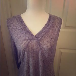 Sigrid Olsen sleeveless lilac top.   100% linen